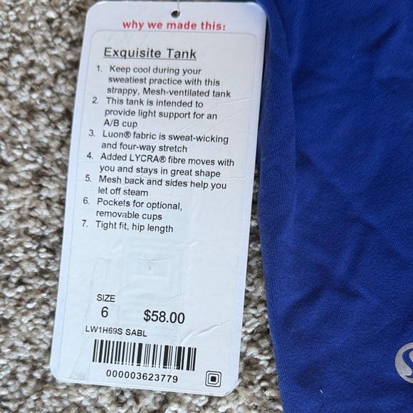 lululemon athletica Blue Tank Top - Picture 2 of 9